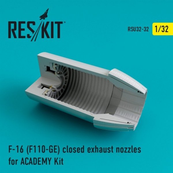 RESKIT RSU32-0032 F-16 (F110-GE) closed exhaust nozzles for ACADEMY Kit 1/32
