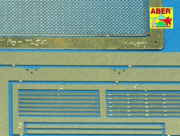 Aber 35G07 Grille covers for russian tank T-34 (1:35)