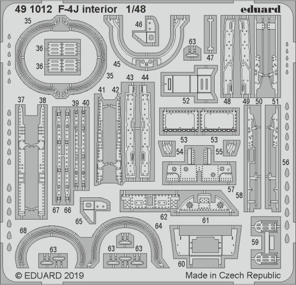 Eduard 491012 F-4J interior ACADEMY 1/48 