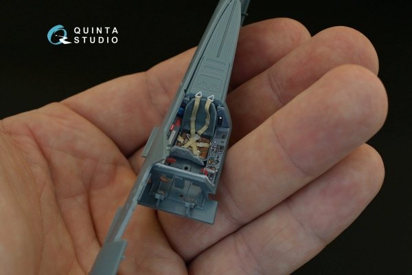 Quinta Studio QD48080 FW 190A-4 3D-Printed &amp; coloured Interior on decal paper (for Eduard kit) 1/48
