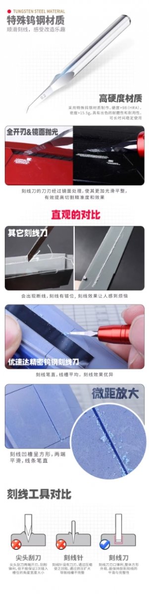 U-Star UA-90950 Tungsten Steel Carving Knife Set