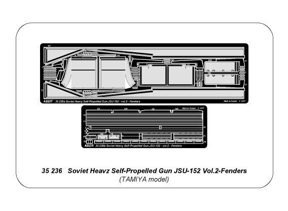 Aber 35236 Soviet heavy self-propelled gun JSU-152 - vol. 2 - additional set - fenders (1:35)