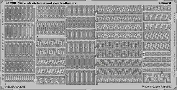 Eduard 32230 Wire Stretchers &amp; Controlhorns 1/32