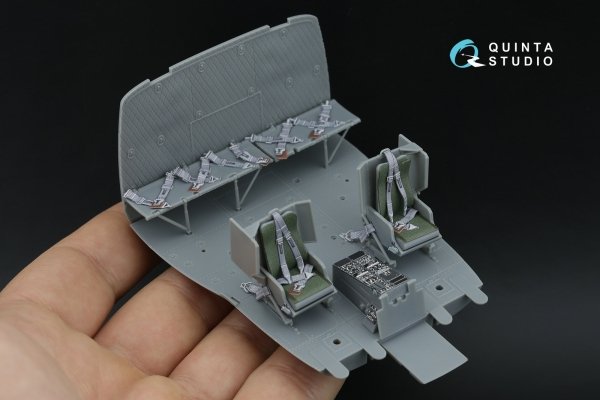 Quinta Studio QD35158 UH-1B 3D-Printed &amp; coloured Interior on decal paper (Trumpeter) 1/35