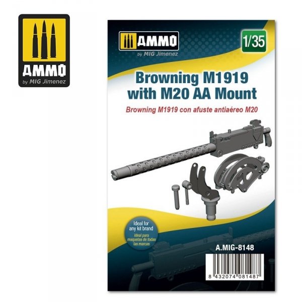 Ammo of Mig 8148 Browning M1919 with M20 AA Mount 1/35