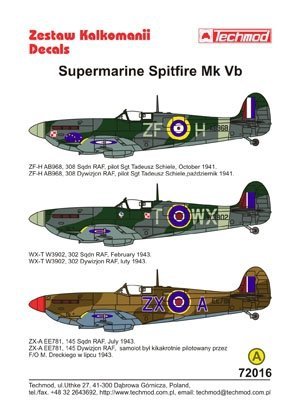 Techmod 72016 - Supermarine Spitfire Mk VB (1:72)