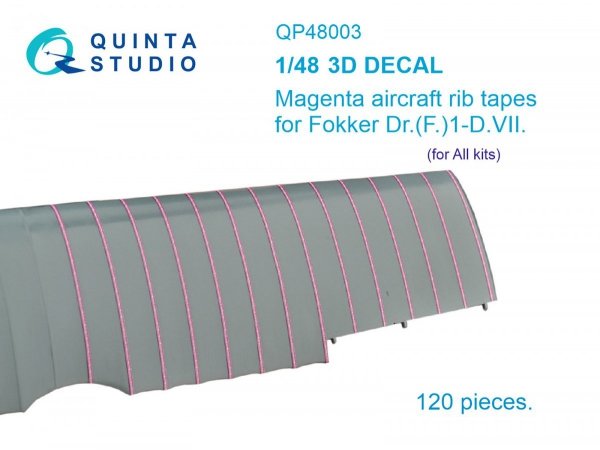 Quinta Studio QP48003 Magenta rip tapes for Fokker Dr.(F)I-D.VII 1/48
