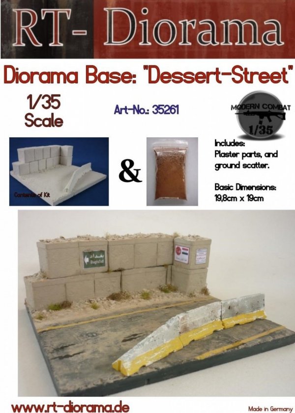 RT-Diorama 35261 Diorama-Base: &quot;Dessert Street&quot; 1/35