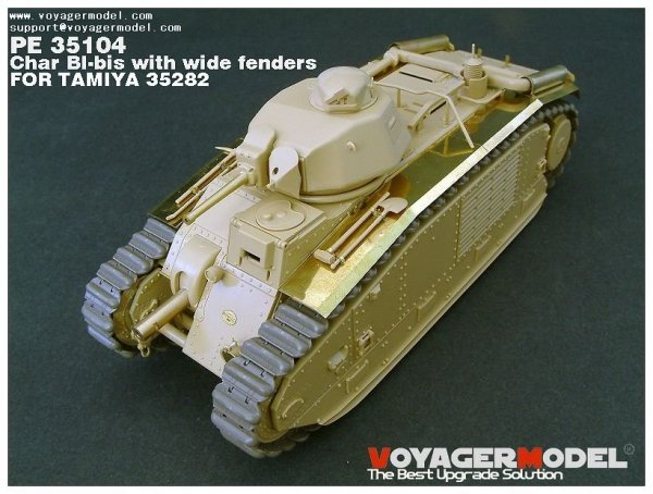 Voyager Model PE35104 WWII French Char BI-bis with wide fenders (B ver include Gun barrel) for TAMIYA 35282 1/35