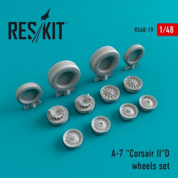 RESKIT RS48-0019 A-7 &quot;Corsair II&quot; (D) wheels set 1/48