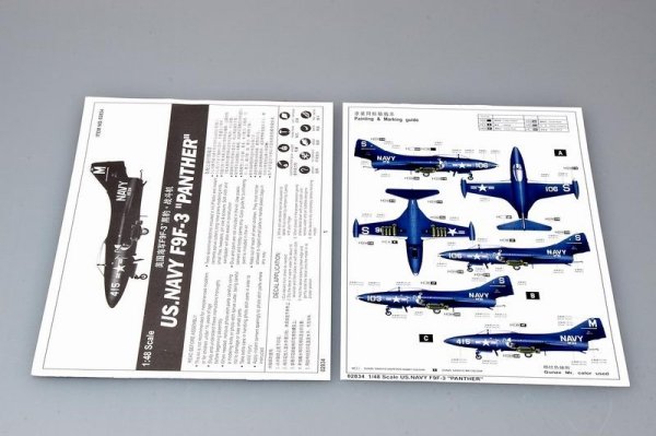 Trumpeter 02834 US.NAVY F9F-3 PANTHER (1:48)