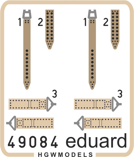 Eduard 49084 JN seatbelts SUPERFABRIC 1/48