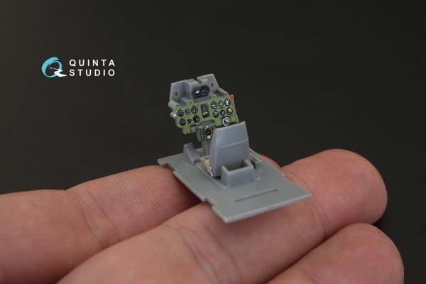 Quinta Studio QD48102 A6M2 3D-Printed &amp; coloured Interior on decal paper (for Hasegawa kit) 1/48