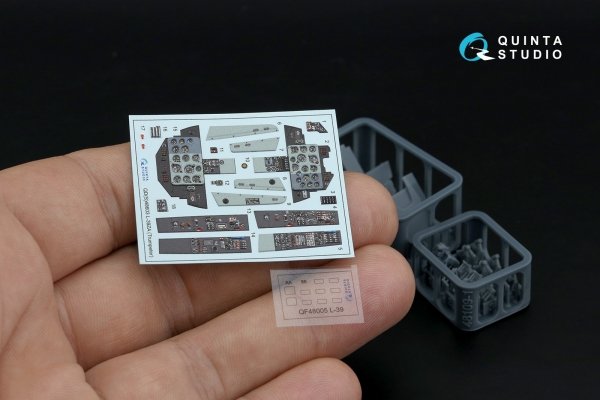 Quinta Studio QDS+48603 L-39ZA 3D-Printed &amp; coloured Interior on decal paper ( Trumpeter )( Small version )( with 3D-printed resin parts ) 1/48