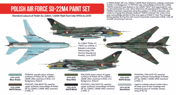 Hataka HTK-AS47 Polish Air Force Su-22m4 paint set (6x17ml)