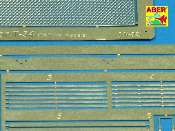 Aber 35G08 Grille covers for russian tank T-34 (1:35)