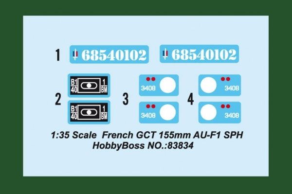 Hobby Boss 83834 French GCT 155mm AU-F1 SPH (1:35)