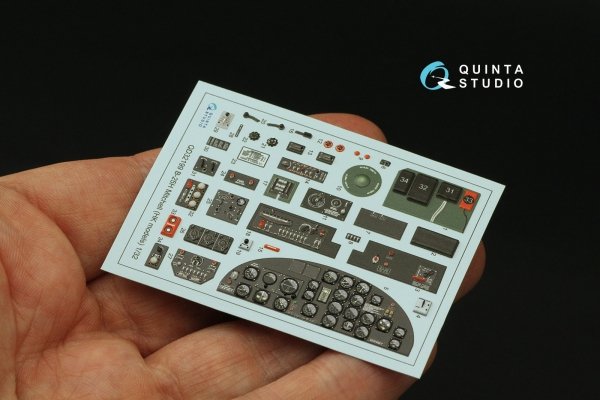 Quinta Studio QD32199 B-25H Mitchell 3D-Printed &amp; coloured Interior on decal paper (HK models) 1/32