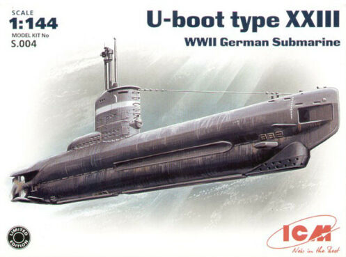 ICM S004 U-Boot type XXIII WWII German submarine 1/144