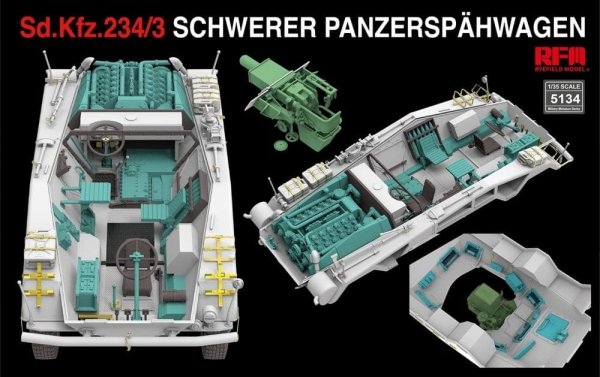Rye Field Model 5134 Sd.Kfz. 234/3 Schwerer Panzerspahwagen 7.5cm Stummel 1/35