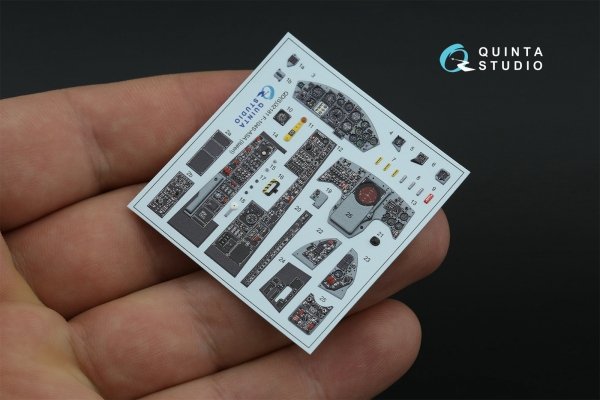 Quinta Studio QDS-32181 F-104S-ASA 3D-Printed coloured Interior on decal paper (Italeri) (small version) 1/32