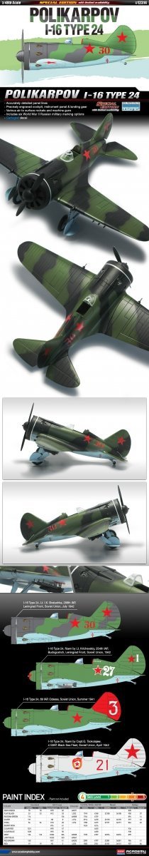 Academy 12314 Polikarpov I-16 type 24 1/48