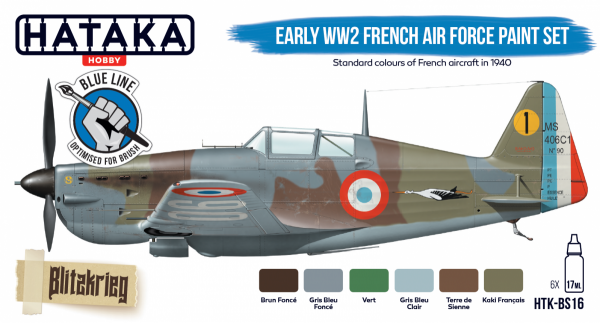 Hataka HTK-BS16 BLUE LINE – Early WW2 French Air Force paint set 6x17ml