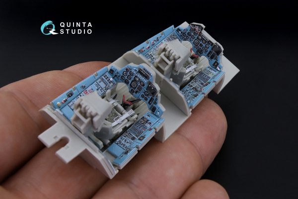 Quinta Studio QD48181 Su-27UB 3D-Printed coloured Interior on decal paper (for KittyHawk kit) 1/48