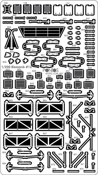 Pontos 23001F2 BISMARCK 1941 Detail Up Set Basic Ver.2 (1:200)