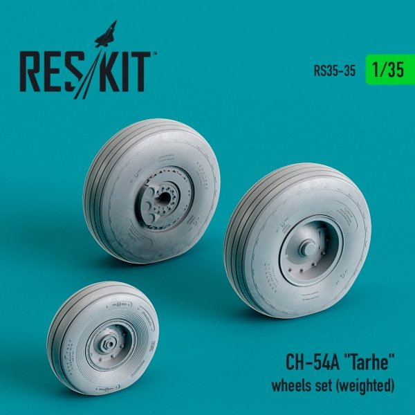 RESKIT RS35-0035 CH-54A &quot;TARHE&quot; WHEELS SET (WEIGHTED) 1/35