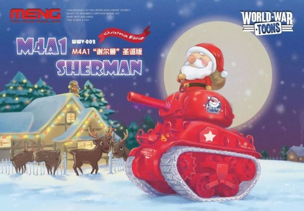 Meng Model WWV-002 M4A1 Sherman Q Editon Assembly Model Christmas Xmas Special Gift