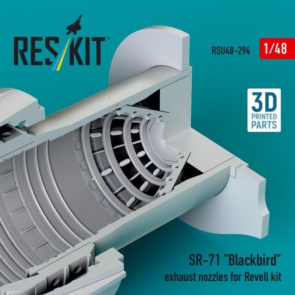 RESKIT RSU48-0294 SR-71 &quot;Blackbird&quot; exhaust nozzles for Revell kit (3D printed) 1/48