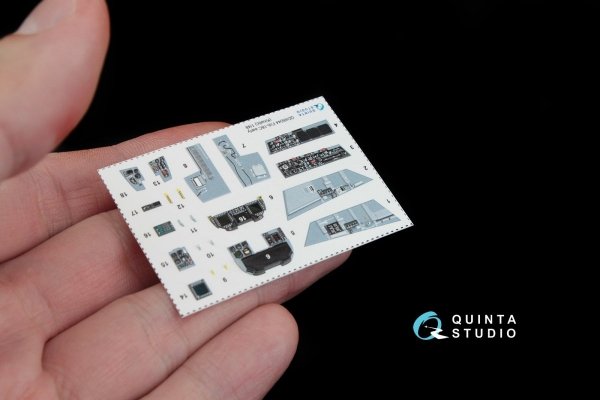 Quinta Studio QD48044 F/A-18C (early) 3D-Printed &amp; coloured Interior on decal paper (for Kinetic) 1/48