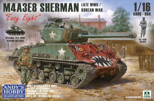 Andy's Hobby Headquarters AHHQ-004 M4A3E8 Sherman Late WWII / Korean War 1/16