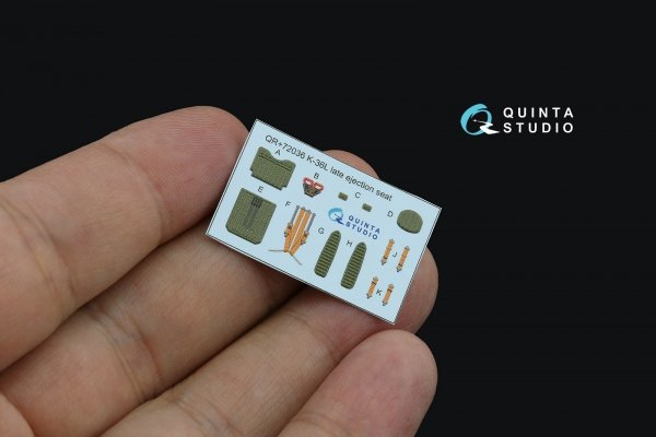 Quinta Studio QR+72036 K-36L (late) ejection seat (for Su-25/Su-25SM aircraft since 2008) (All kits) 1/72