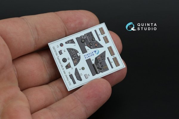 Quinta Studio QD72154 Typhoon Mk.1B Late 3D-Printed coloured Interior on decal paper (Airfix) 1/72