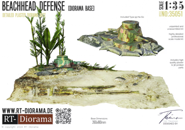 RT-Diorama 35051 Diorama Base: Beachhead Defense 1/35