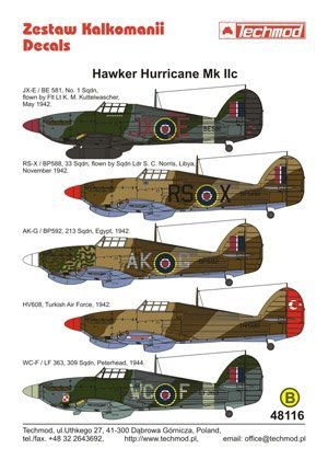 Techmod 48116 - Hawker Hurricane IIc (1:48)