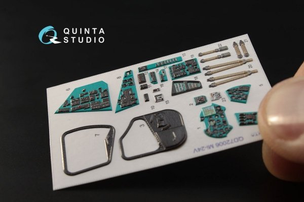 Quinta Studio QD72006 Mi-24V 3D-Printed &amp; coloured Interior on decal paper (for Zvezda kit) 1/72