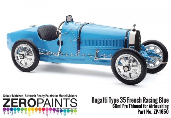 Zero Paints ZP-1650 Bugatti Type 35 French Racing Blue Paint 60ml
