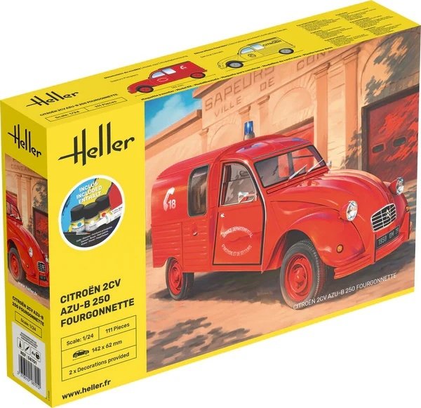 Heller 58701 Starter Kit - Citroen 2CV AZU-B 250 Fourgonnette 1/24