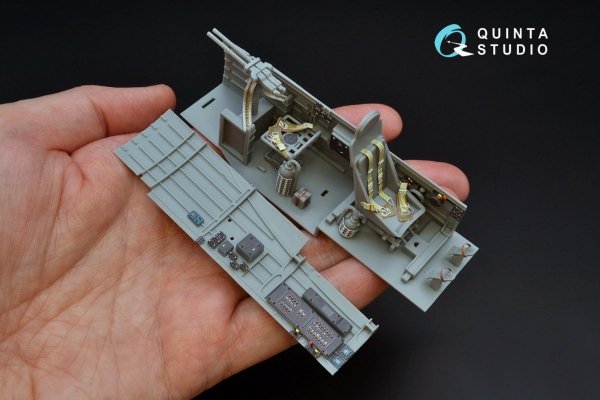 Quinta Studio QD32087 Ju87 D/G 3D-Printed &amp; coloured Interior on decal paper (Trumpeter) 1/32