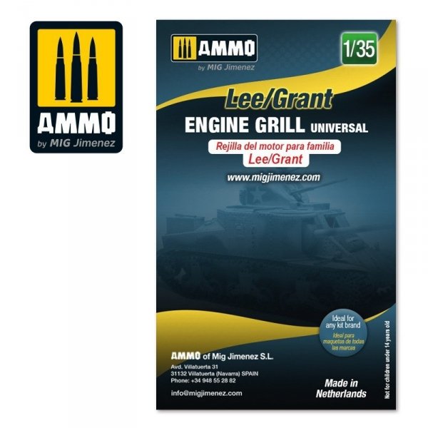 Ammo of Mig 8084 Lee/Grant engine grille universal 1/35
