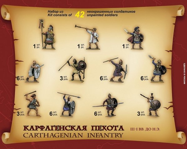 Zvezda 8010 Carthaginian Infantry 1/72