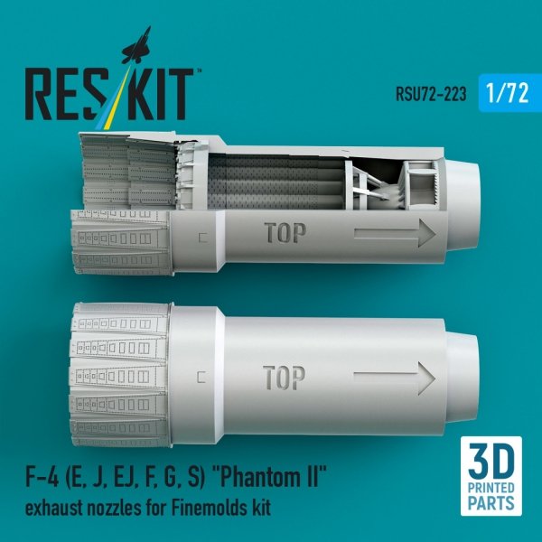 RESKIT RSU72-0223 F-4 (E, J, EJ, F, G, S) "Phantom II" exhaust nozzles for Finemolds kit (3D Printed) (1/72)
