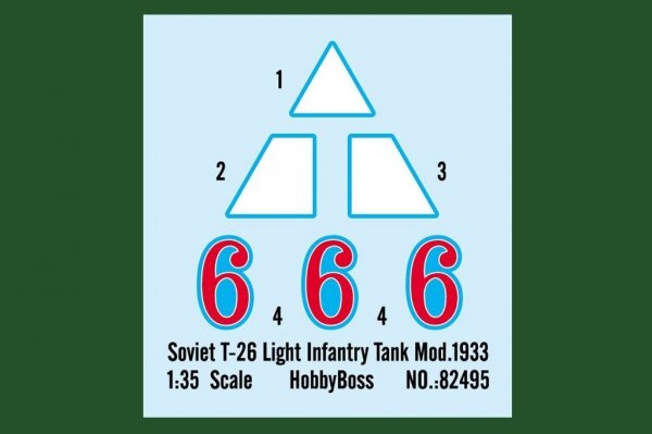 Hobby Boss 82495 Soviet T-26 Light Infantry Tank Mod.1933 (1:35)