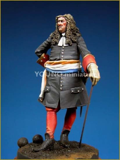 Young Miniatures YH7005 Holland Officer of Artillery, 1705 70mm