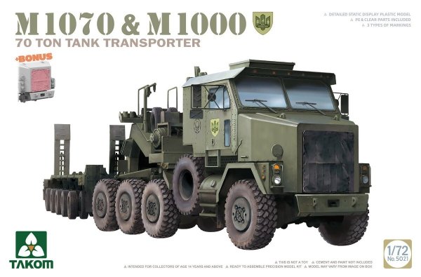Takom 5021 M1070 &amp; M1000 70 Ton Tank Transporter 1/72