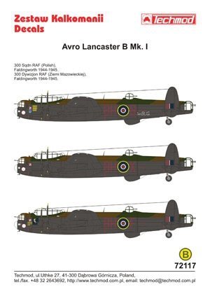 Techmod 72117 - Avro Lancaster B.I (1:72)