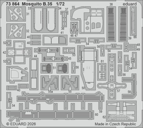 Eduard 73864 Mosquito B.35  for AIRFIX 1/72